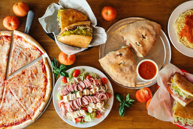 pizza, pasta, hoagies, salad and cheesesteak from Joe's Pizza east end