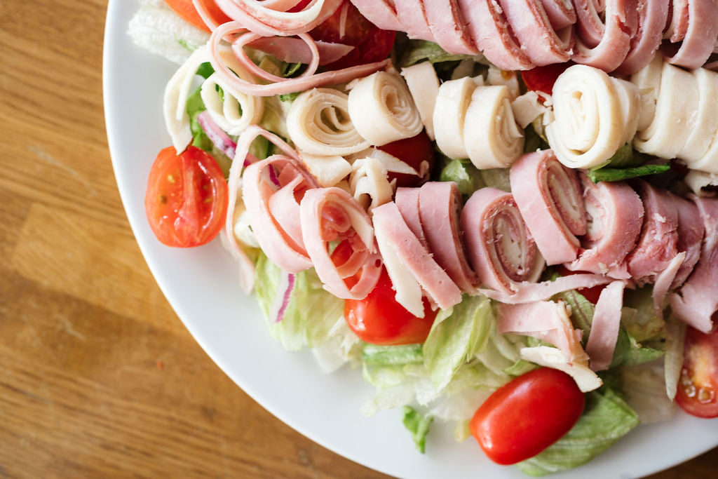 italian meats on salad at Joe's Pizza