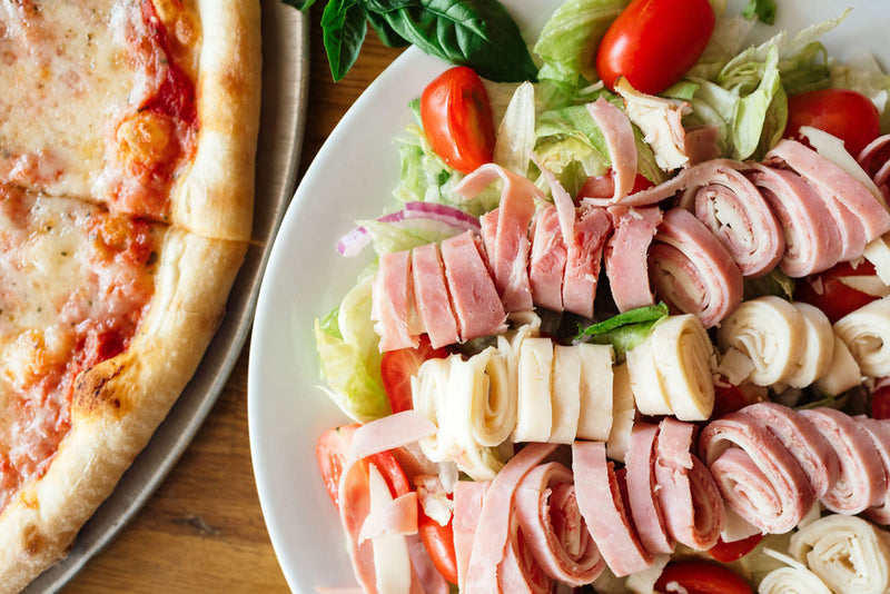 close up of salad from Joe's Pizza